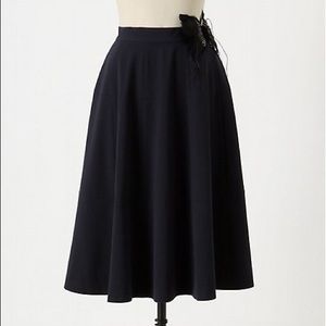 Anthropologie Cartonnier Feathered Perch Skirt